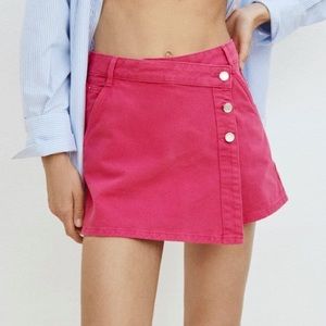 Zara Pink Denim Skort